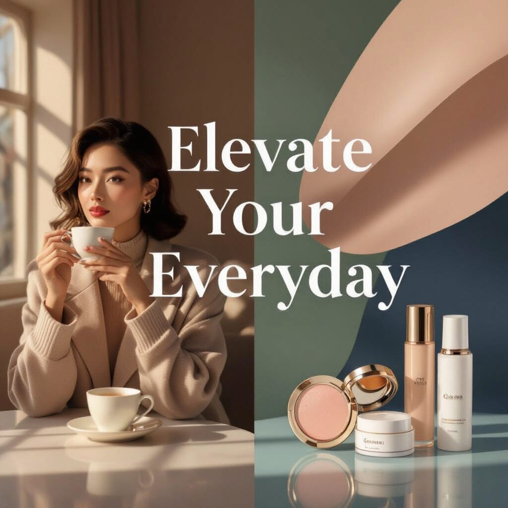 A lady comfortably shows lifestyle with a cup of tea.